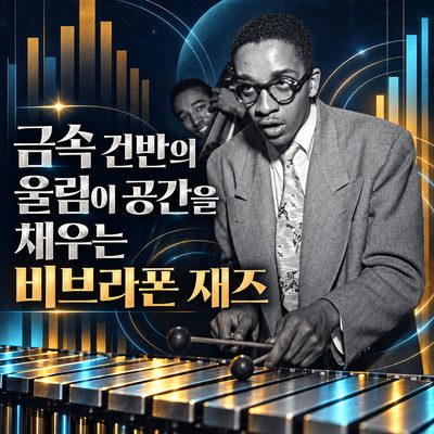 금속 건반의 울림이 공간을 채우는 비브라폰 재즈