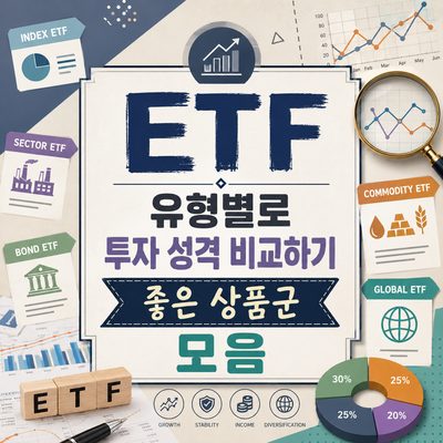 ETF 유형별로 투자 성격 비교하기 좋은 상품군 모음