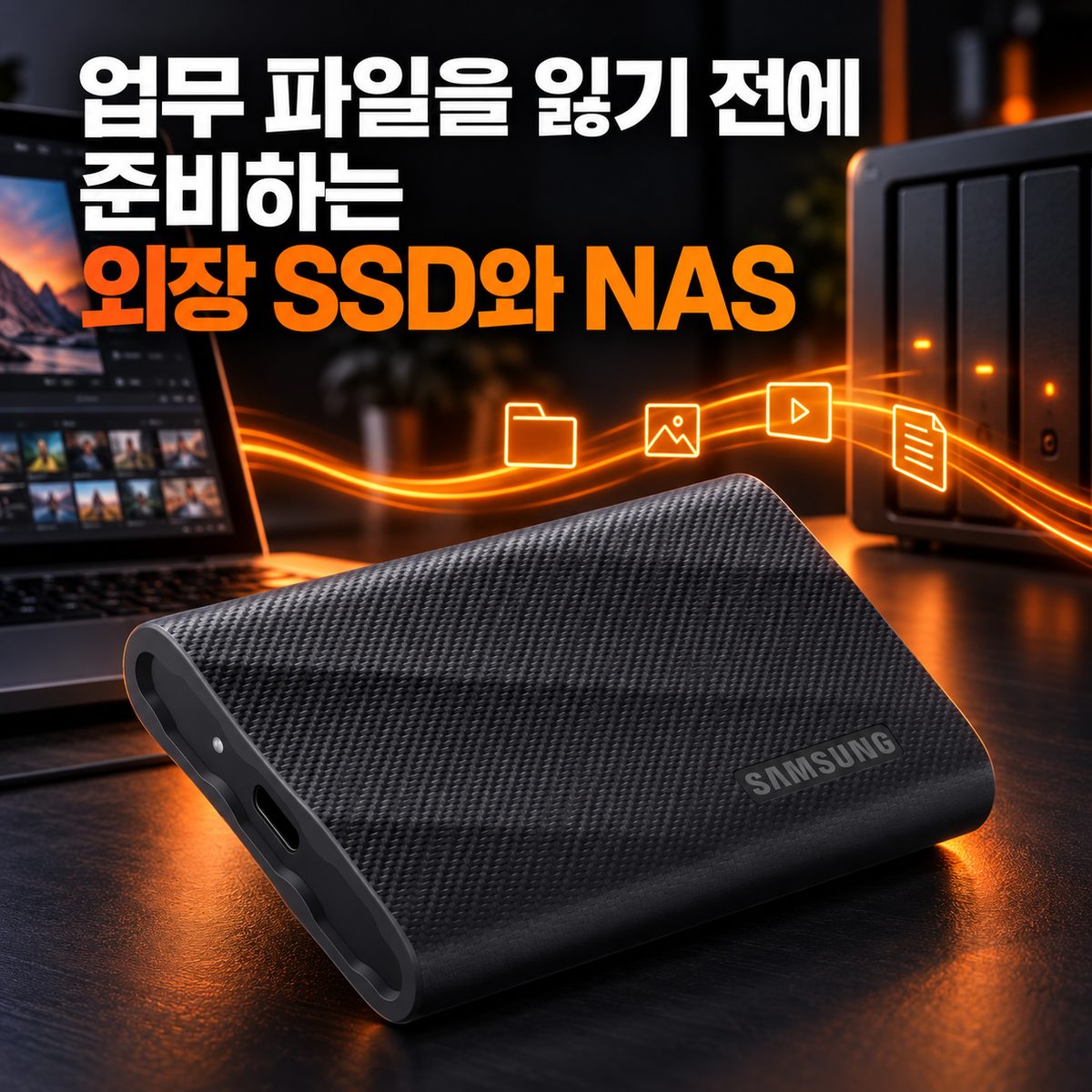 業務ファイルを失う前に備える外付けSSDとNAS