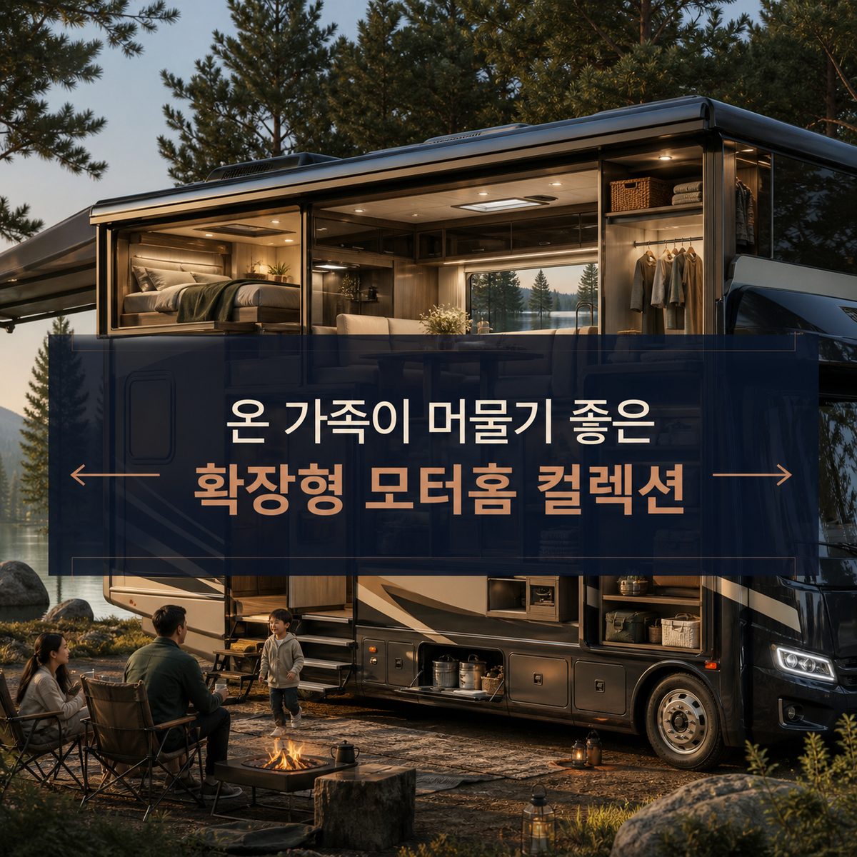 온 가족이 머물기 좋은 확장형 모터홈 컬렉션