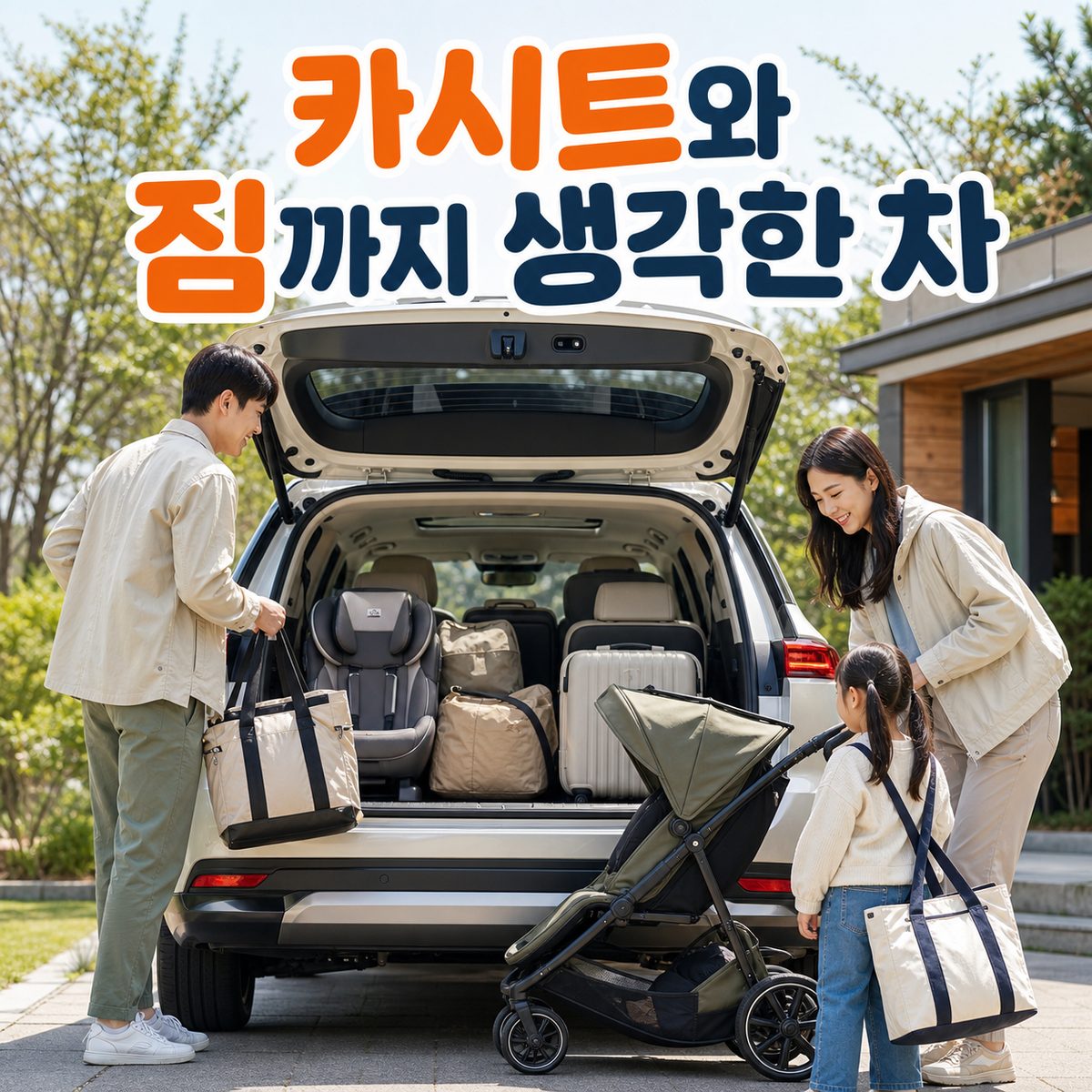 카시트와 짐을 싣고 나서 선택이 달라지는 가족용 하이브리드