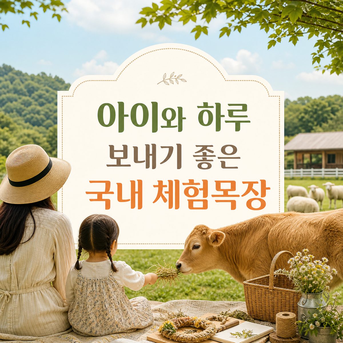 아이와 하루 보내기 좋은 국내 체험목장
