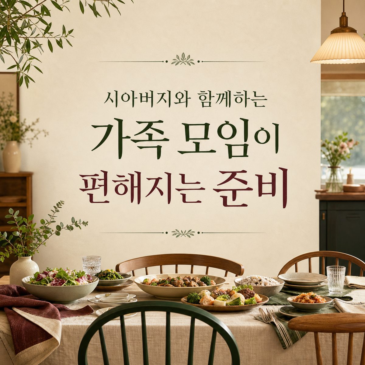 시아버지와 함께하는 가족 모임이 편해지는 준비