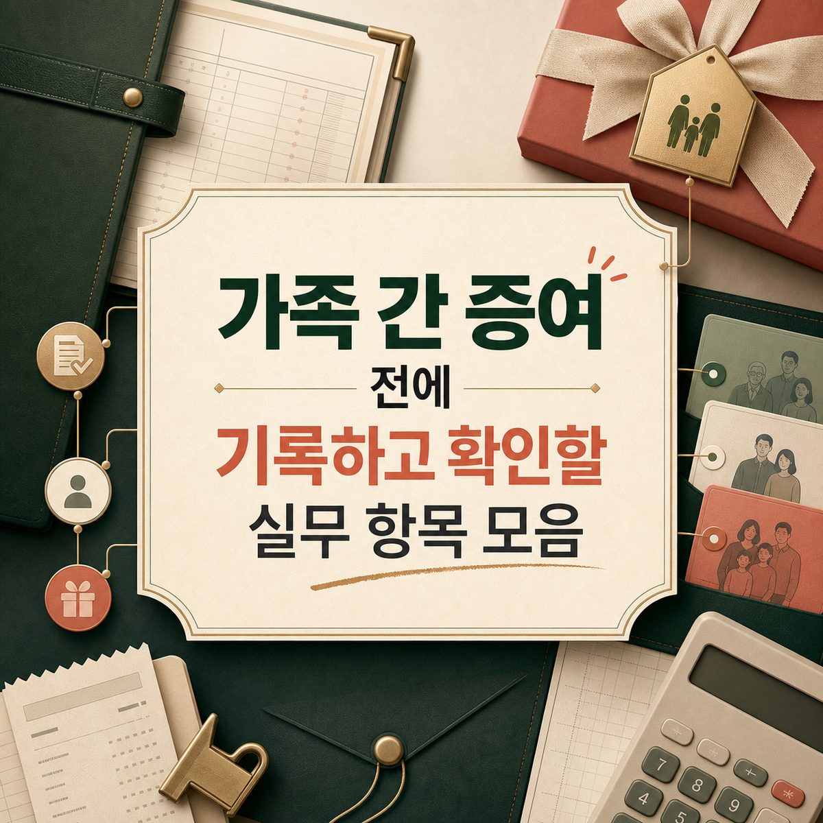 가족 간 증여 전에 기록하고 확인할 실무 항목 모음
