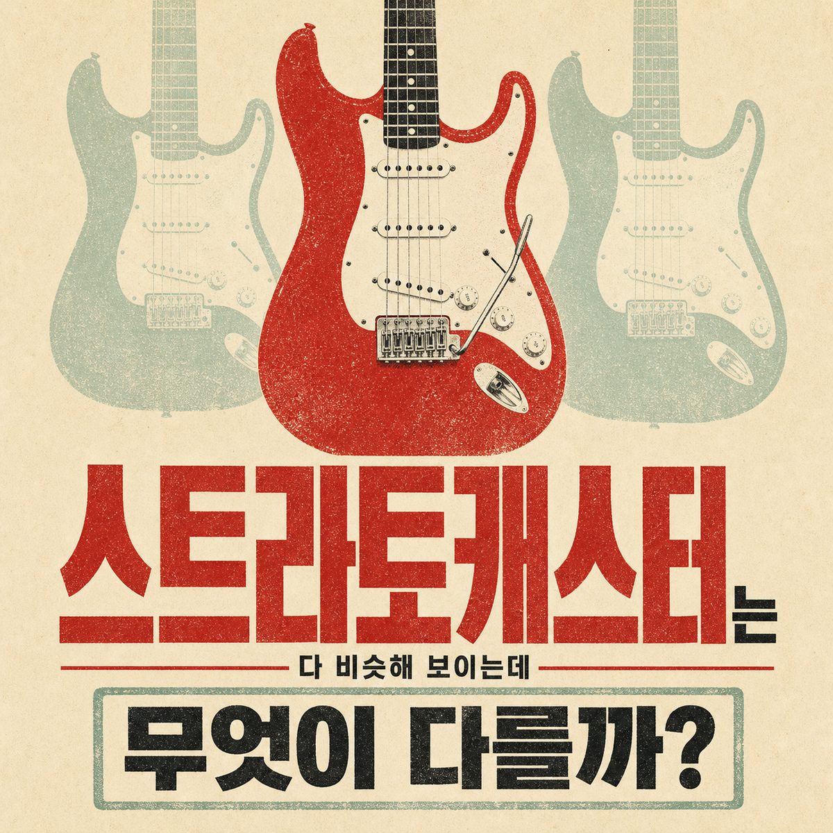 스트라토캐스터는 다 비슷해 보이는데 무엇이 다를까?