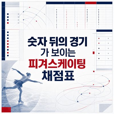 숫자 뒤의 경기가 보이는 피겨스케이팅 채점표