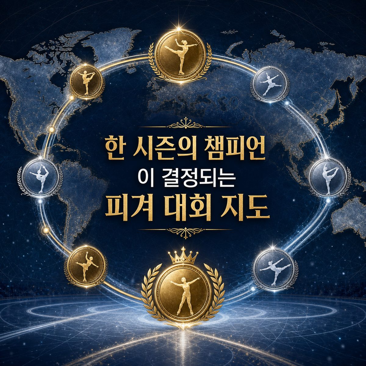 한 시즌의 챔피언이 결정되는 피겨 대회 지도