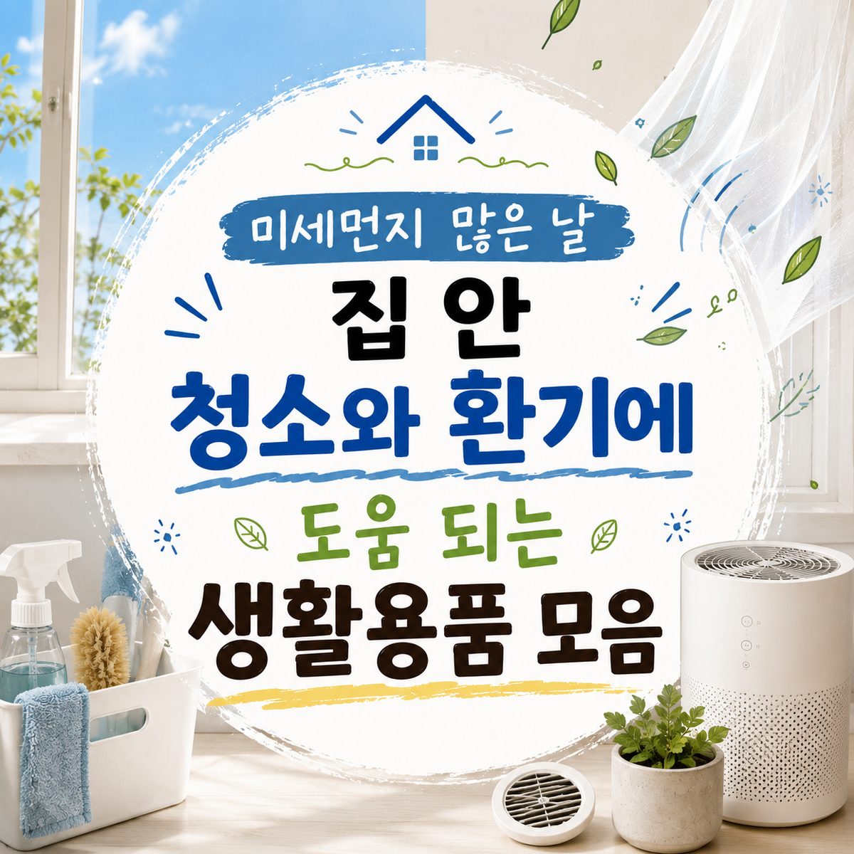 미세먼지 많은 날 집 안 청소와 환기에 도움 되는 생활용품 모음