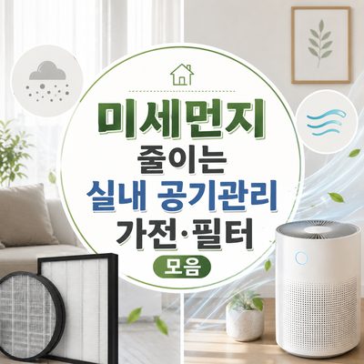 미세먼지 줄이는 실내 공기관리 가전·필터 모음