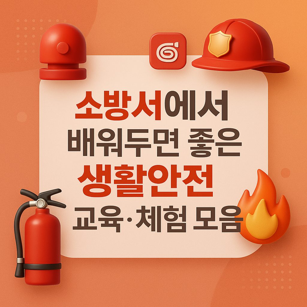 소방서에서 배워두면 좋은 생활안전 교육·체험 모음