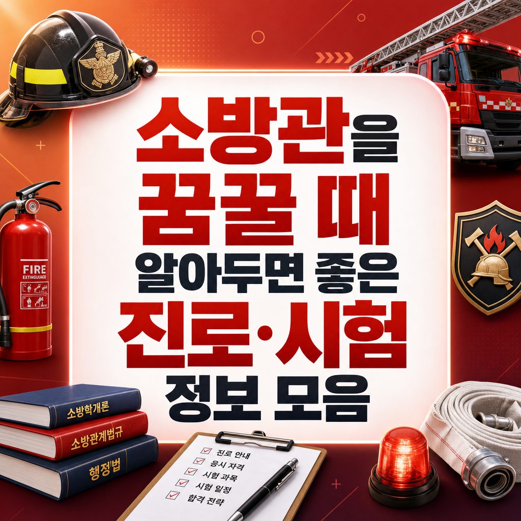 소방관을 꿈꿀 때 알아두면 좋은 진로·시험 정보 모음