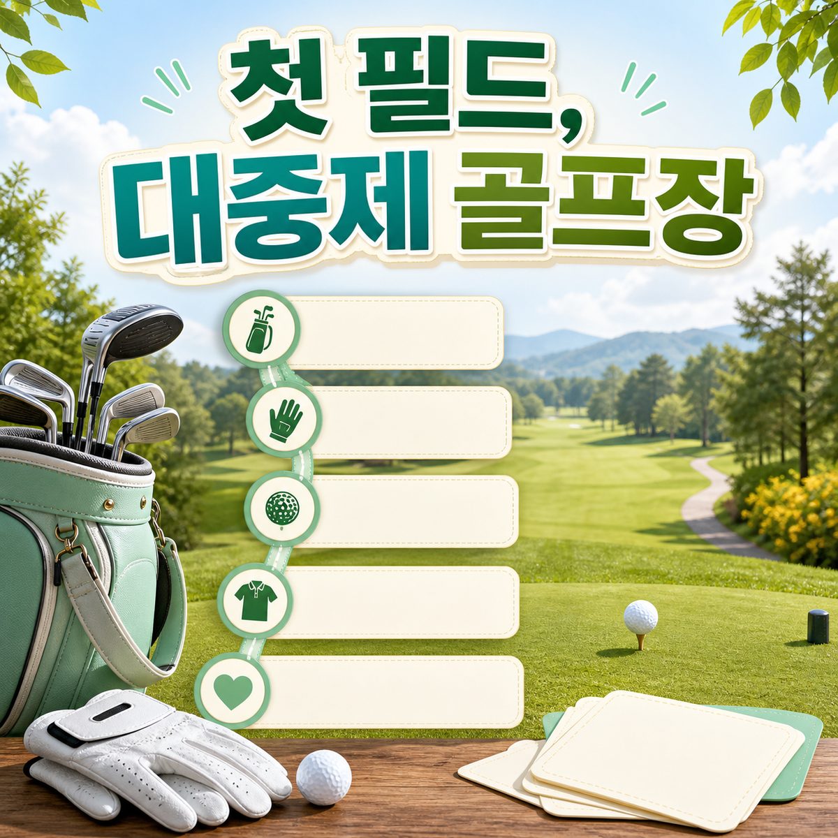 첫 필드 라운드 전에 살펴볼 대중제 골프장