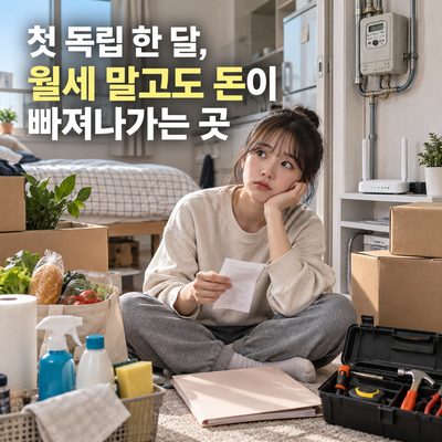 첫 독립 한 달, 월세 말고도 돈이 빠져나가는 곳