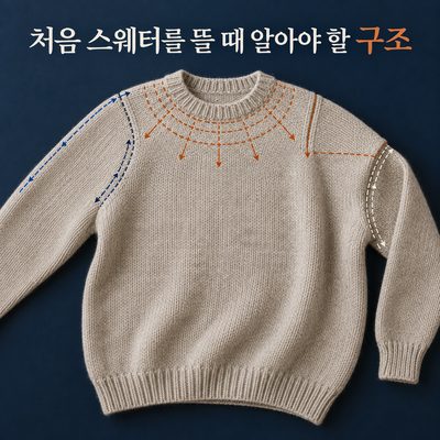 처음 스웨터를 뜰 때 알아야 할 구조