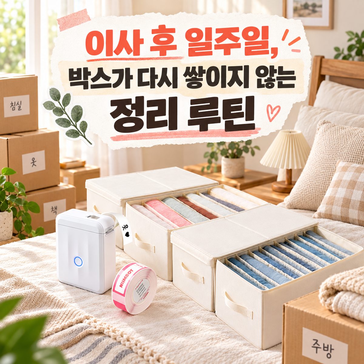 이사 후 일주일, 박스가 다시 쌓이지 않는 정리 루틴