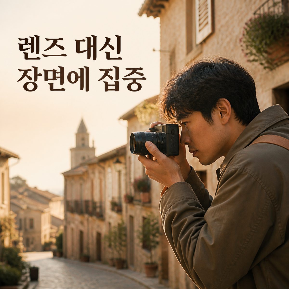 렌즈를 바꾸지 않고 여행 장면에 집중하는 카메라