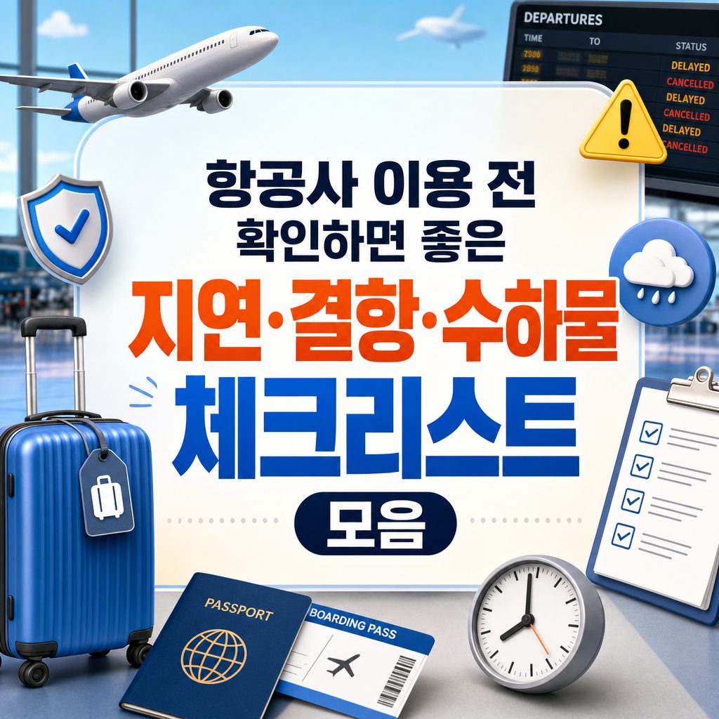 항공사 이용 전 확인하면 좋은 지연·결항·수하물 체크리스트 모음