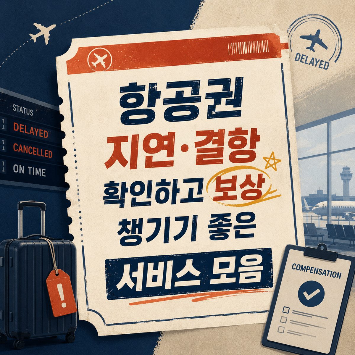 항공권 지연·결항 확인하고 보상 챙기기 좋은 서비스 모음
