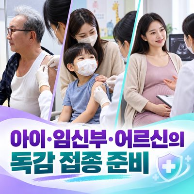 아이·임신부·어르신의 독감 접종 준비