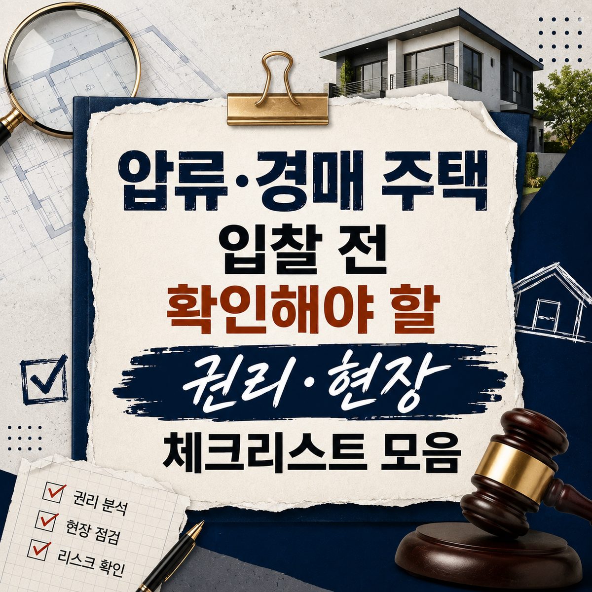 압류·경매 주택 입찰 전 확인해야 할 권리·현장 체크리스트 모음