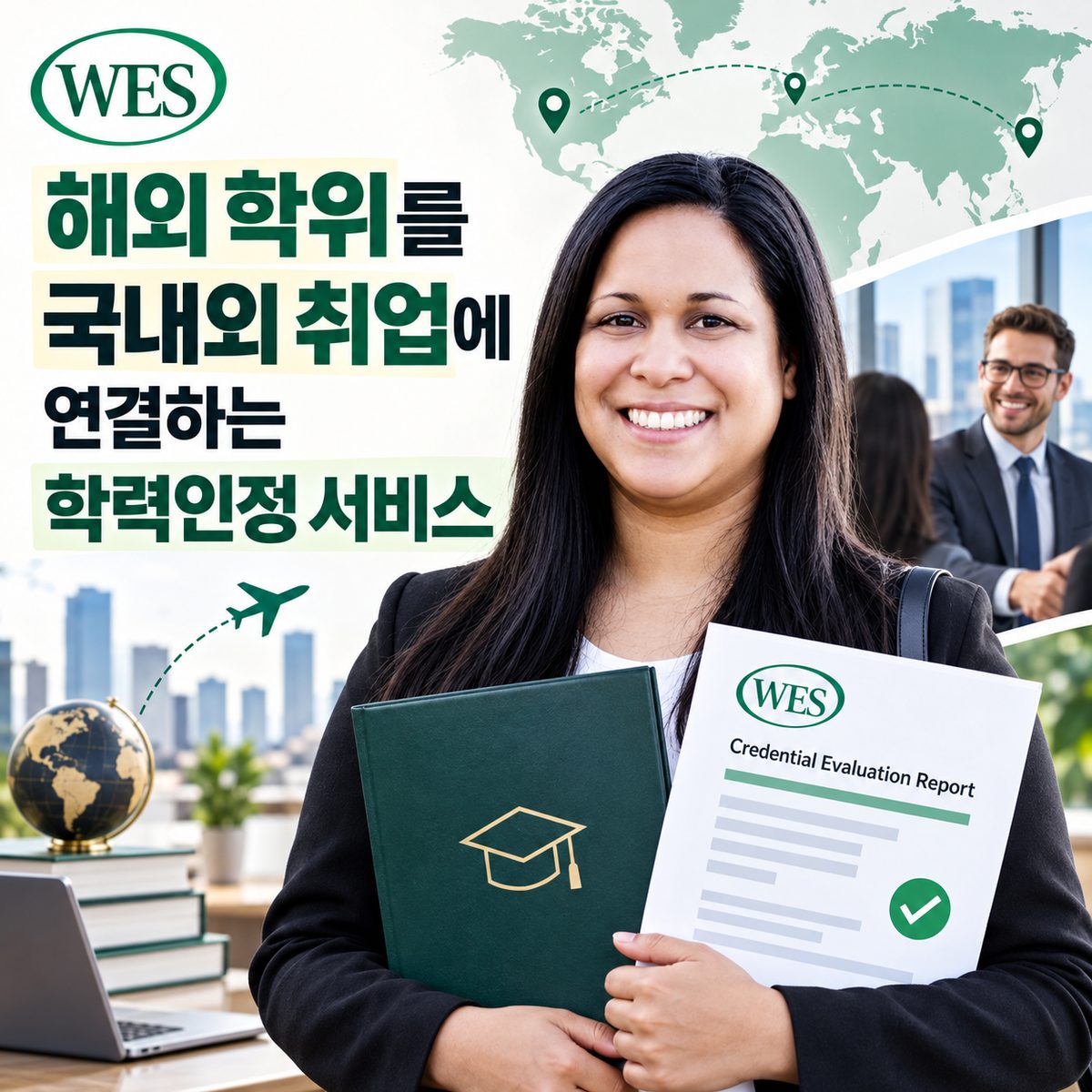 해외 학위를 국내외 취업에 연결하는 학력인정 서비스