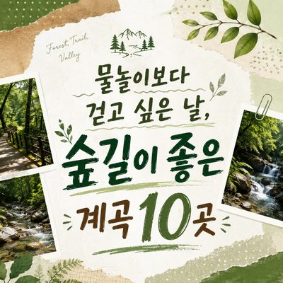 물놀이보다 걷고 싶은 날, 숲길이 좋은 계곡 10곳