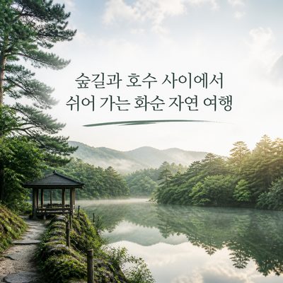 숲길과 호수 사이에서 쉬어 가는 화순 자연 여행