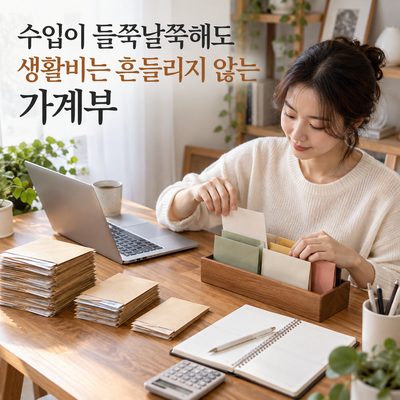 수입이 들쭉날쭉해도 생활비는 흔들리지 않는 가계부