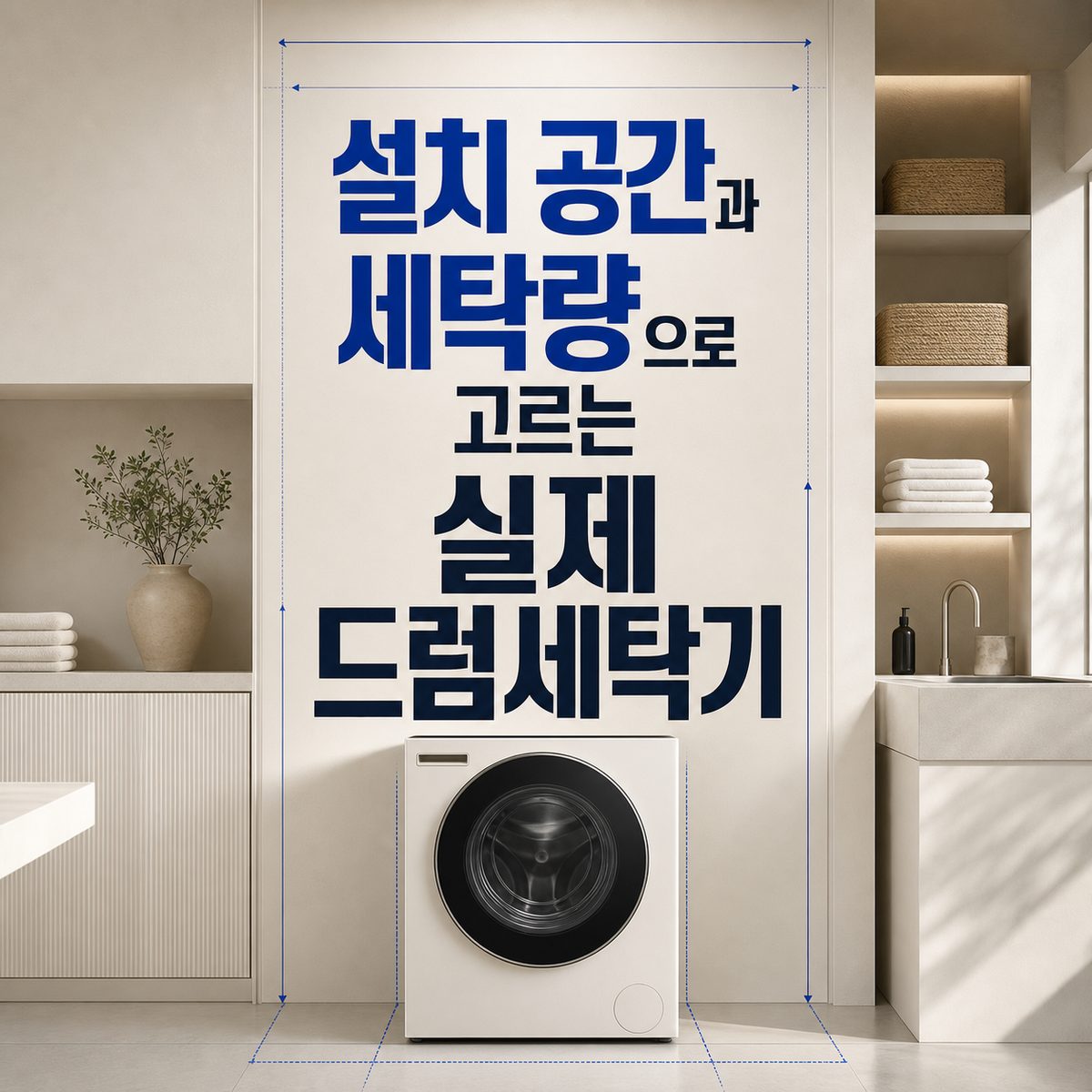 설치 공간과 세탁량으로 고르는 실제 드럼세탁기