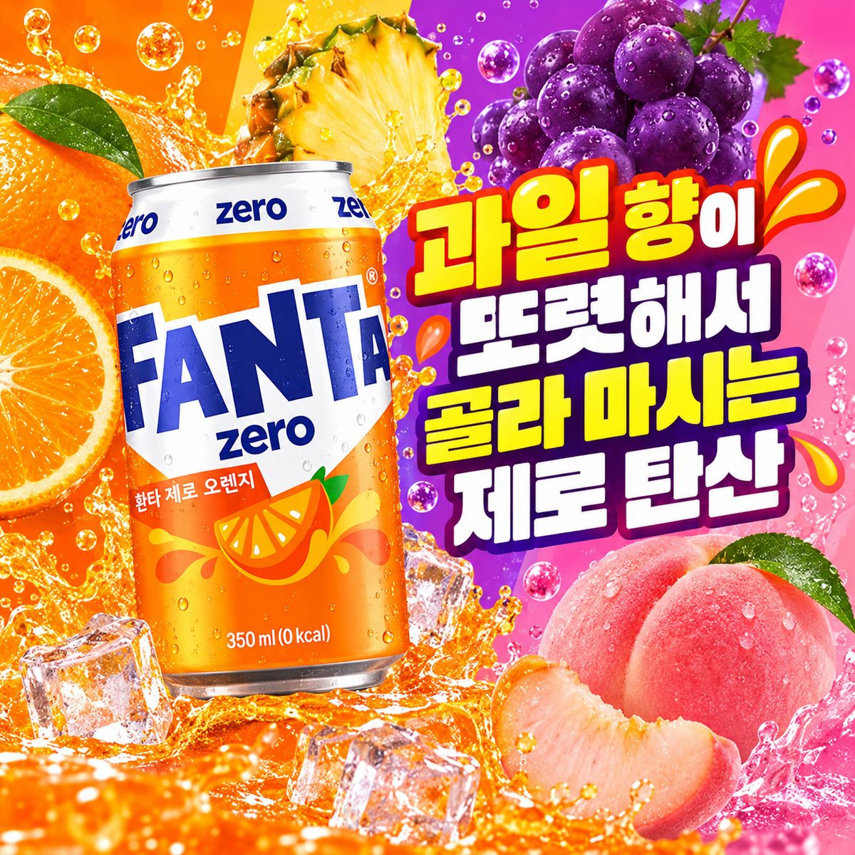 Fruit-Flavored Zero Soda That You Can Choose and Drink