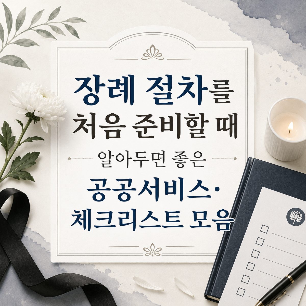 장례 절차를 처음 준비할 때 알아두면 좋은 공공서비스·체크리스트 모음