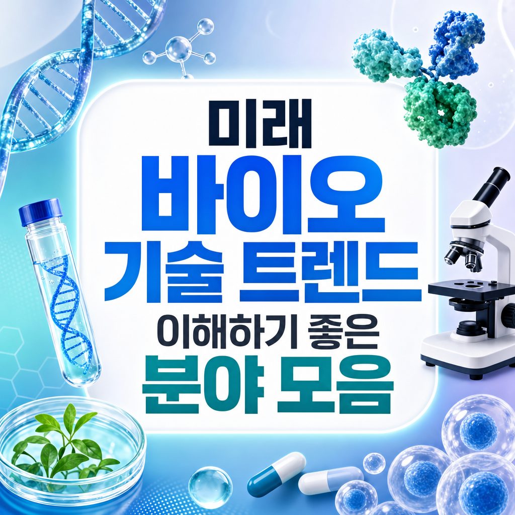 미래 바이오 기술 트렌드 이해하기 좋은 분야 모음