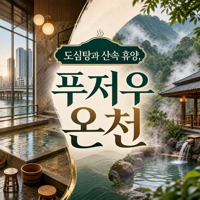 푸저우 온천은 도심탕과 산속 휴양이 다르다