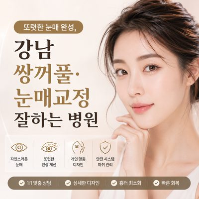 또렷한 눈매 완성, 강남 쌍꺼풀·눈매교정 잘하는 병원