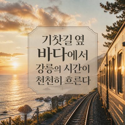 기찻길 옆 바다에서 강릉의 시간이 천천히 흐른다