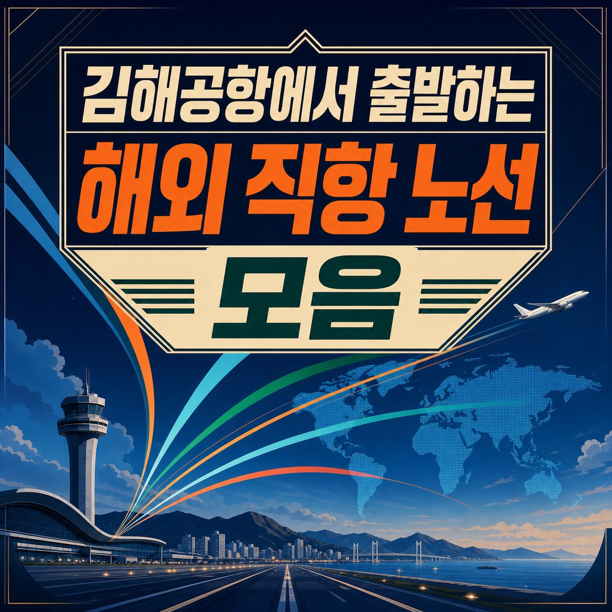김해공항에서 출발하는 해외 직항 노선 모음