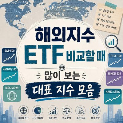 해외지수 ETF 비교할 때 많이 보는 대표 지수 모음