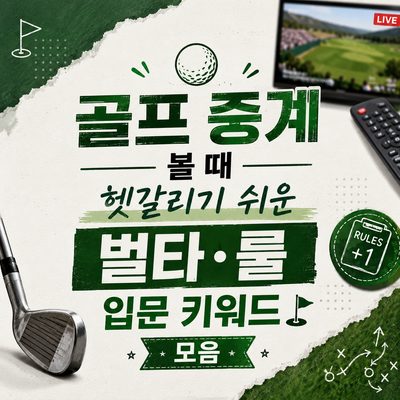 골프 중계 볼 때 헷갈리기 쉬운 벌타·룰 입문 키워드 모음