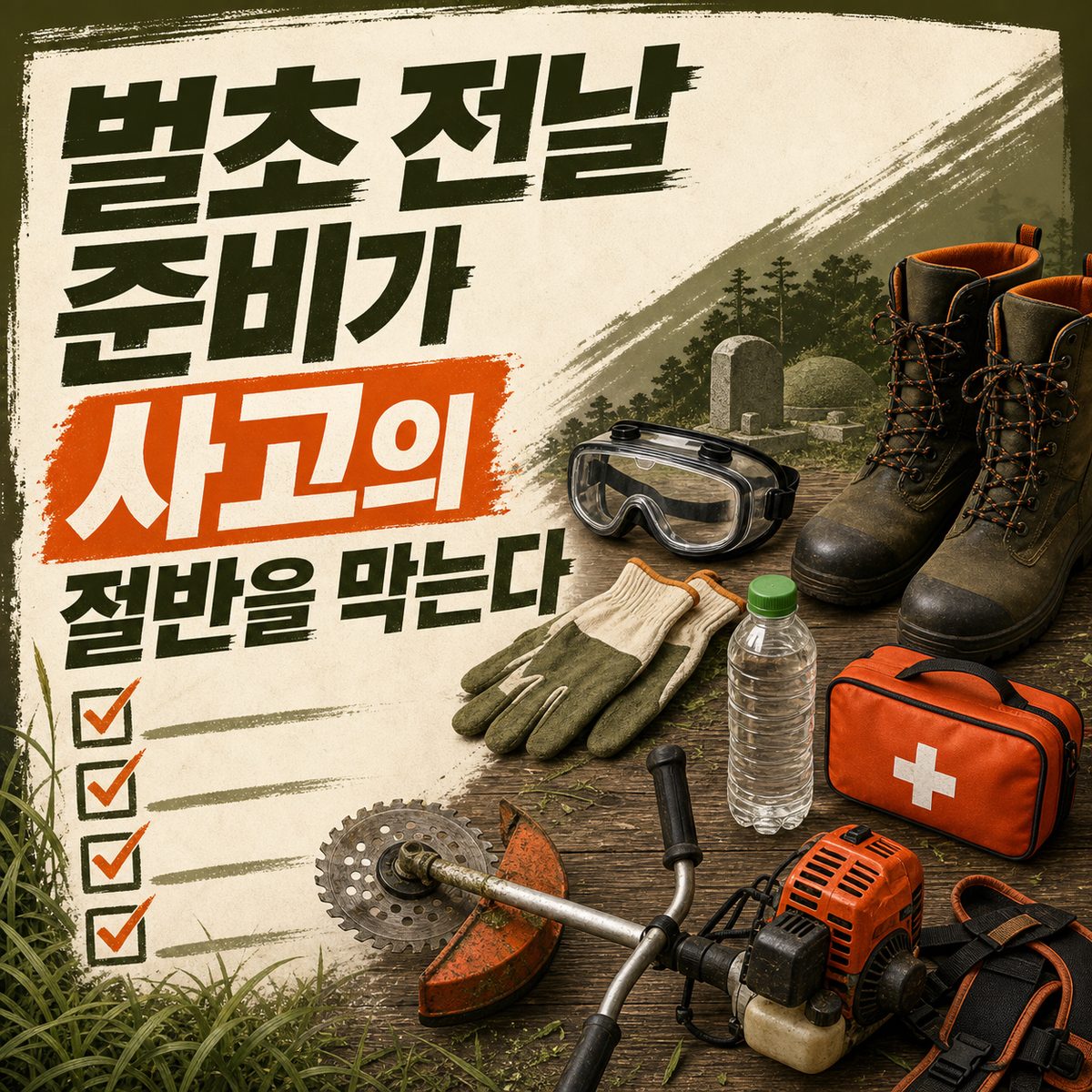 벌초 전날 준비가 사고의 절반을 막는다