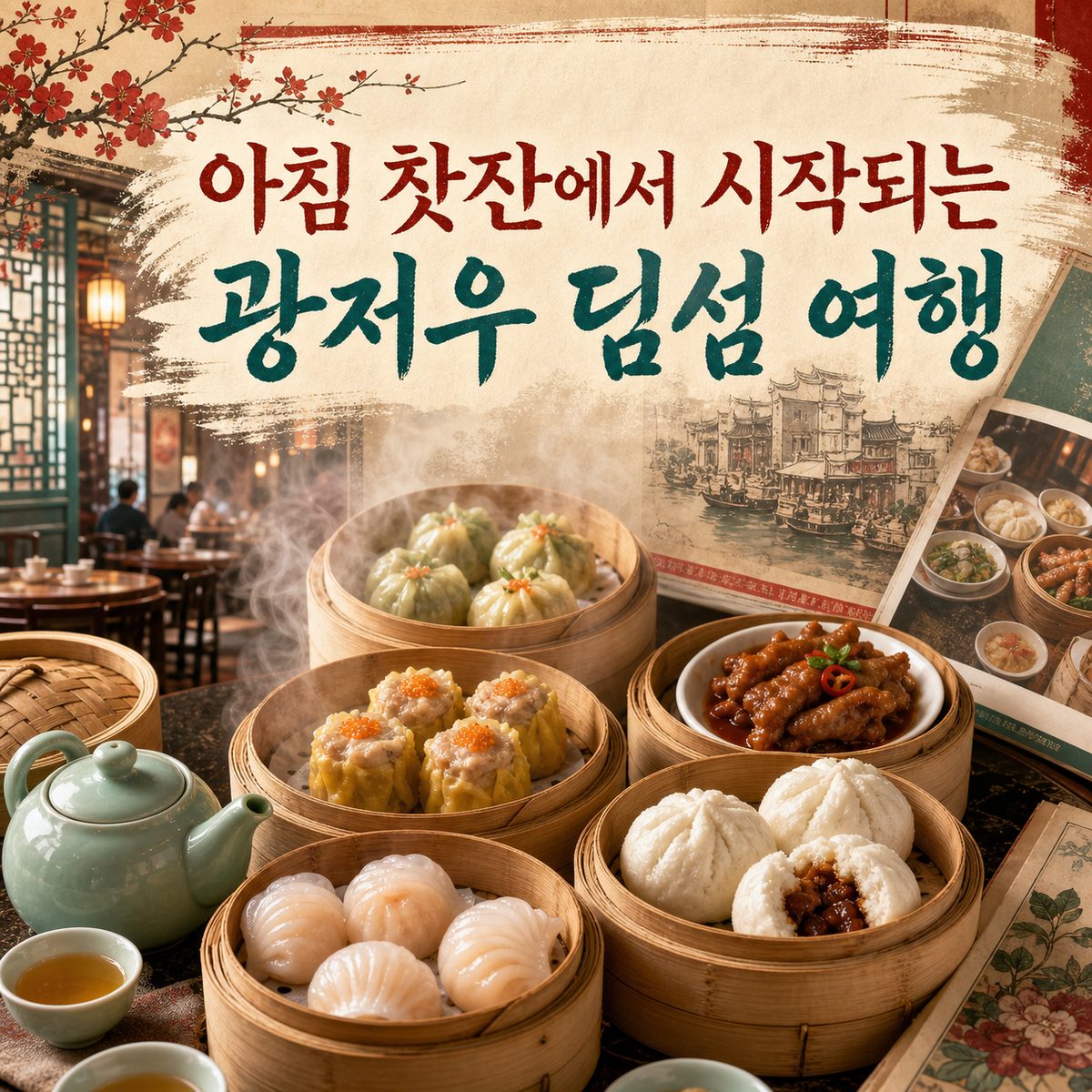 아침 찻잔에서 시작되는 광저우 딤섬 여행