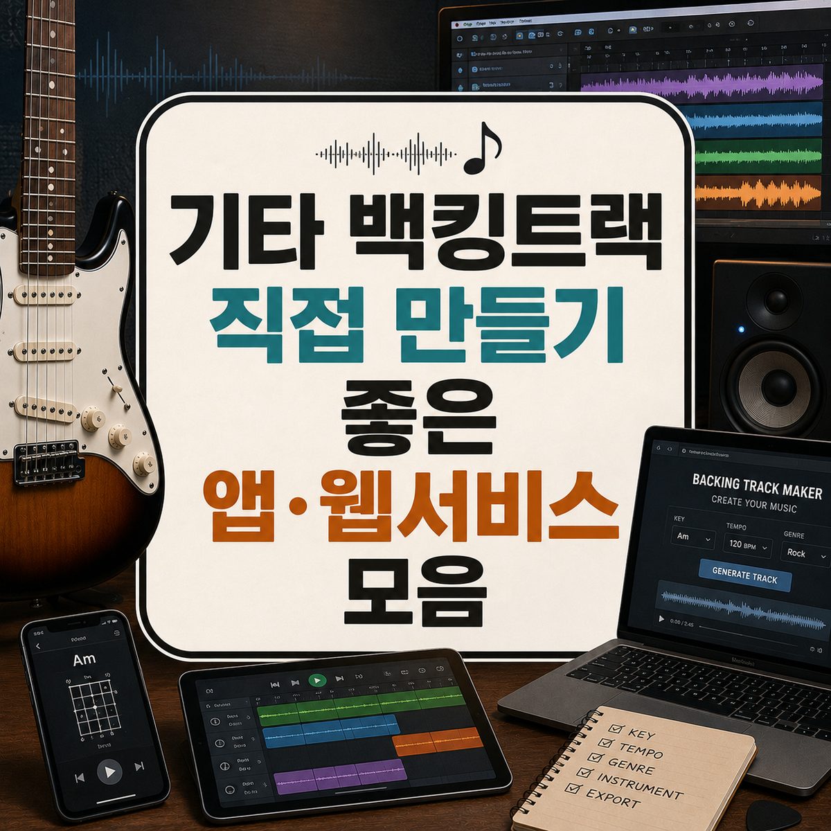 기타 백킹트랙 직접 만들기 좋은 앱·웹서비스 모음