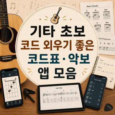 기타 초보 코드 외우기 좋은 코드표·악보 앱 모음