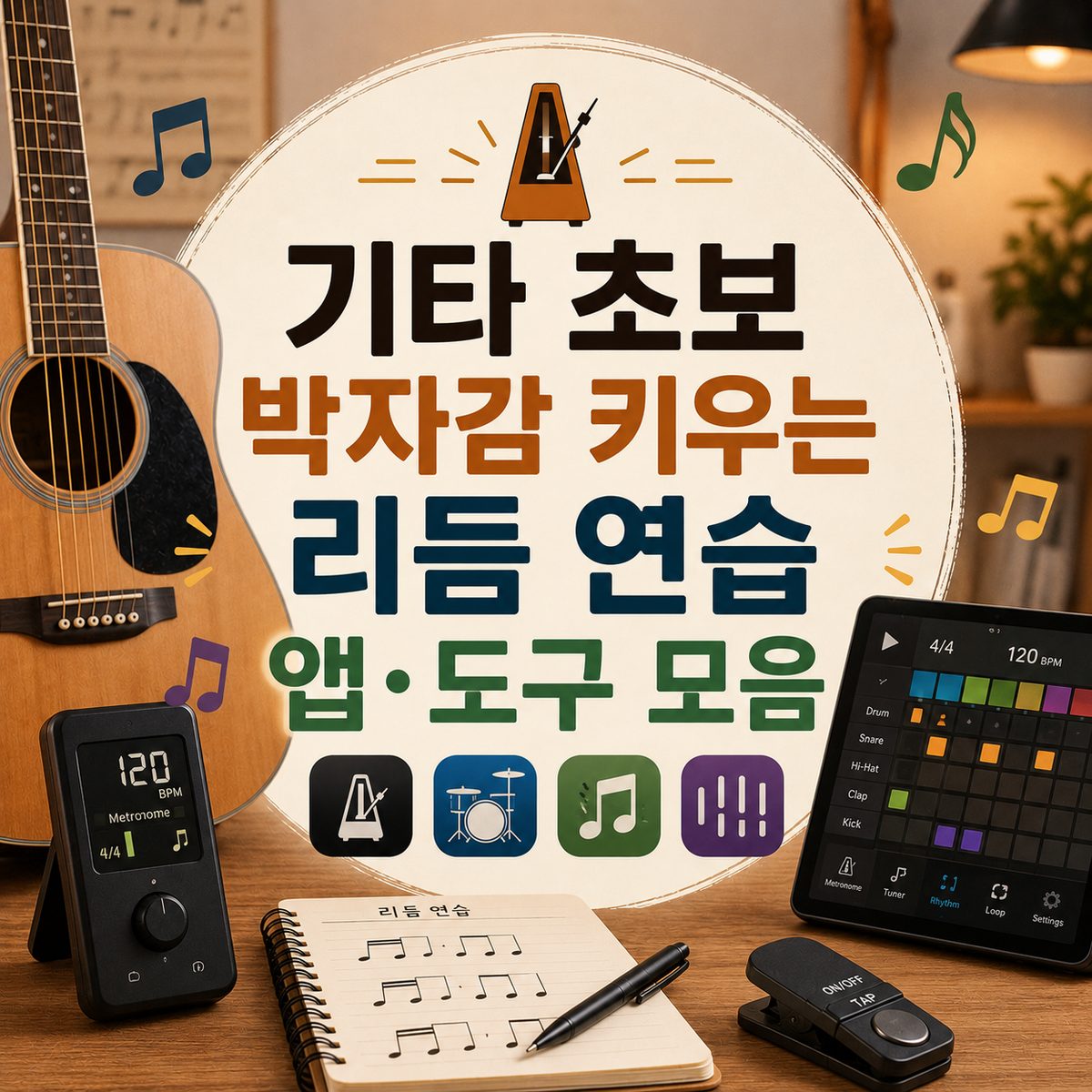 기타 초보 박자감 키우는 리듬 연습 앱·도구 모음