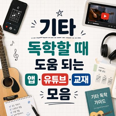 기타 독학할 때 도움 되는 앱·유튜브·교재 모음