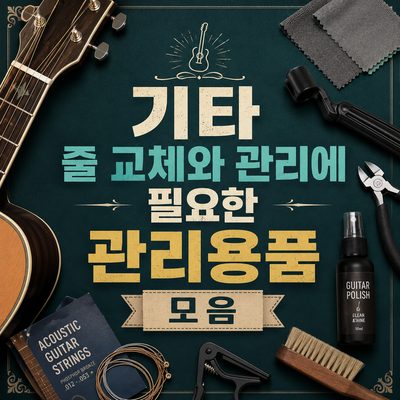 기타 줄 교체와 관리에 필요한 관리용품 모음