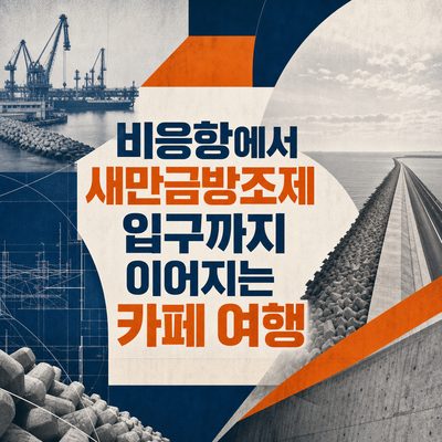 비응항에서 새만금방조제 입구까지 이어지는 카페 여행