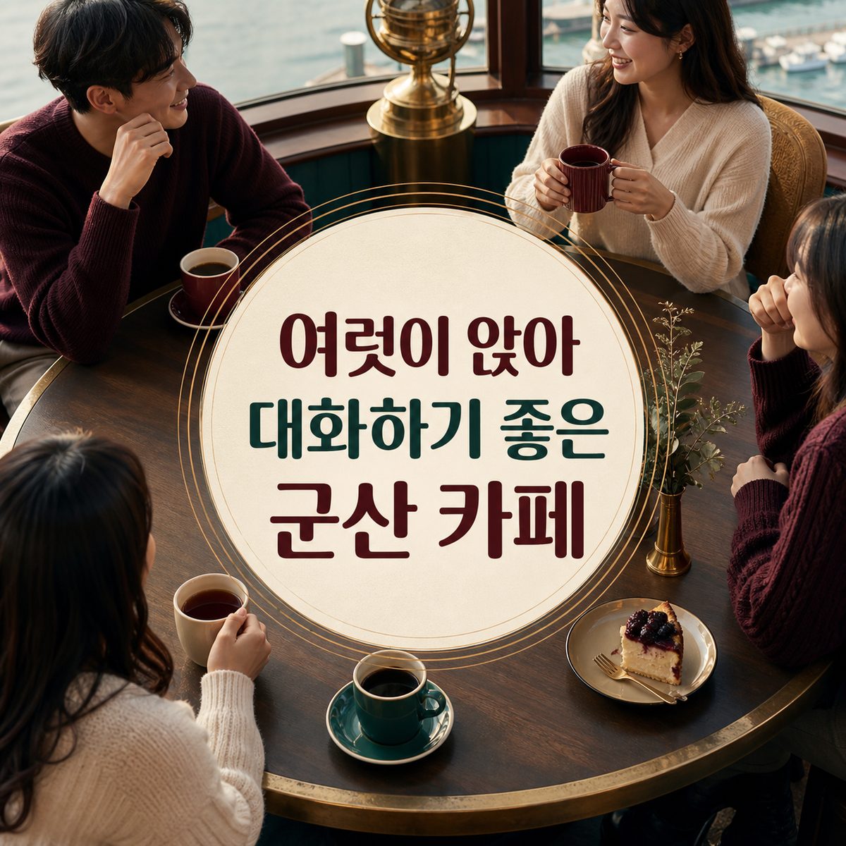 여럿이 앉아 대화하기 좋은 군산 카페