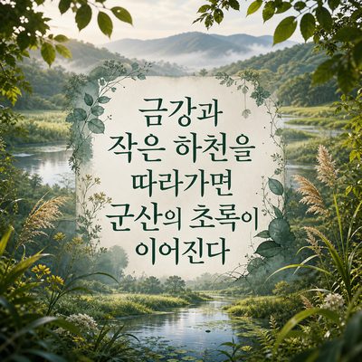 금강과 작은 하천을 따라가면 군산의 초록이 이어진다