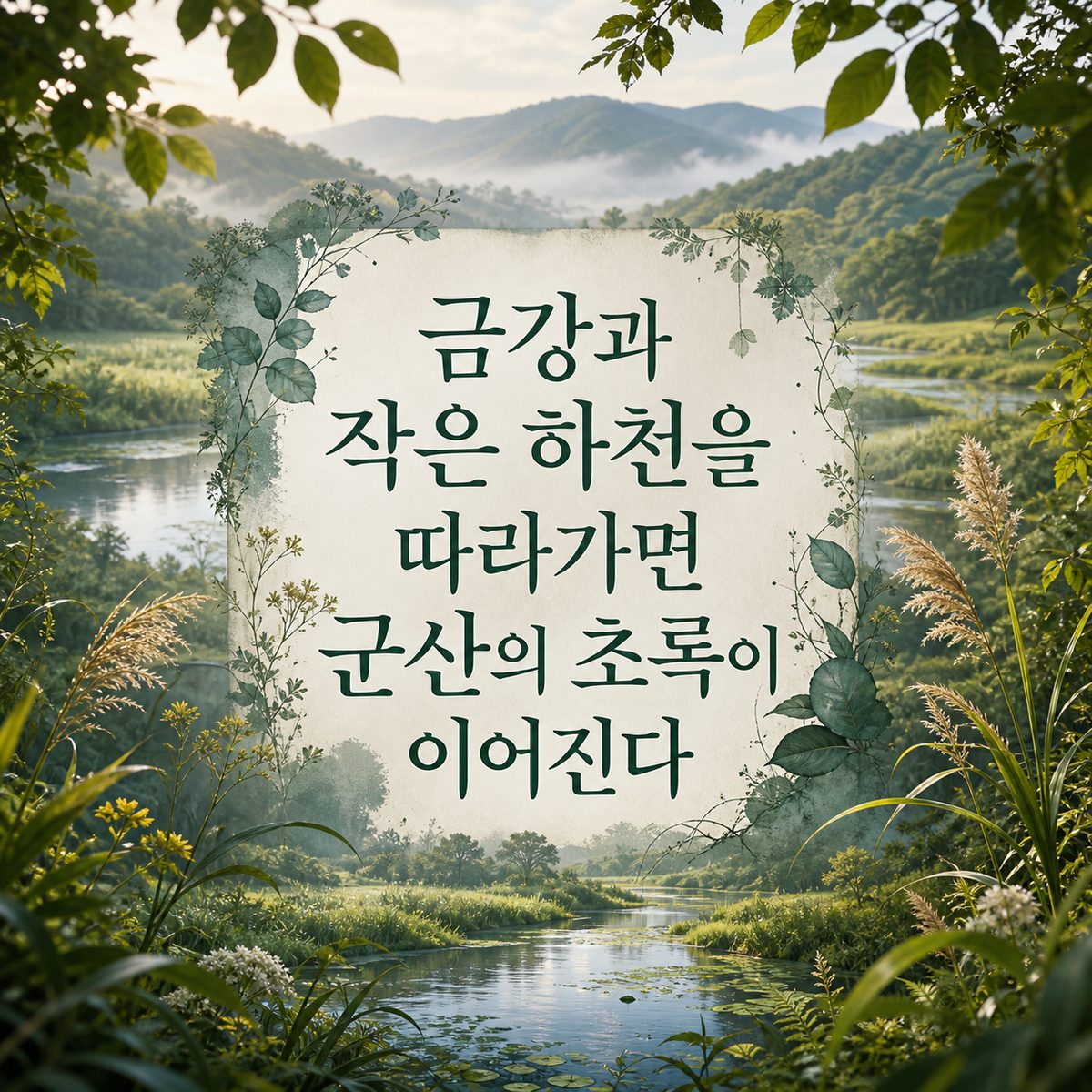금강과 작은 하천을 따라가면 군산의 초록이 이어진다