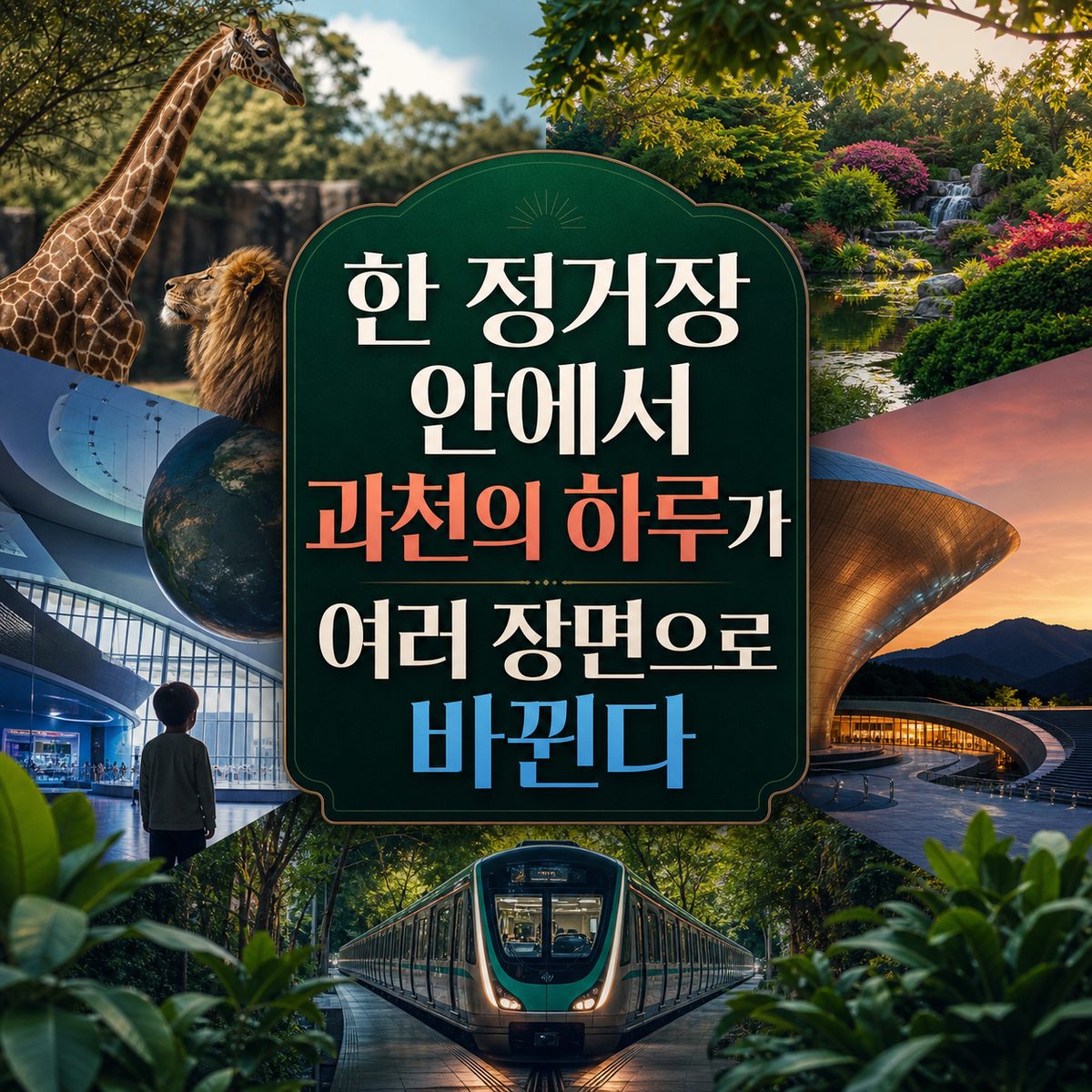 한 정거장 안에서 과천의 하루가 여러 장면으로 바뀐다